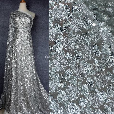 large metallic sequin fabric|sequined fabric for evening wear.